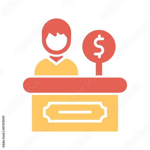 Cashier Vector Icon