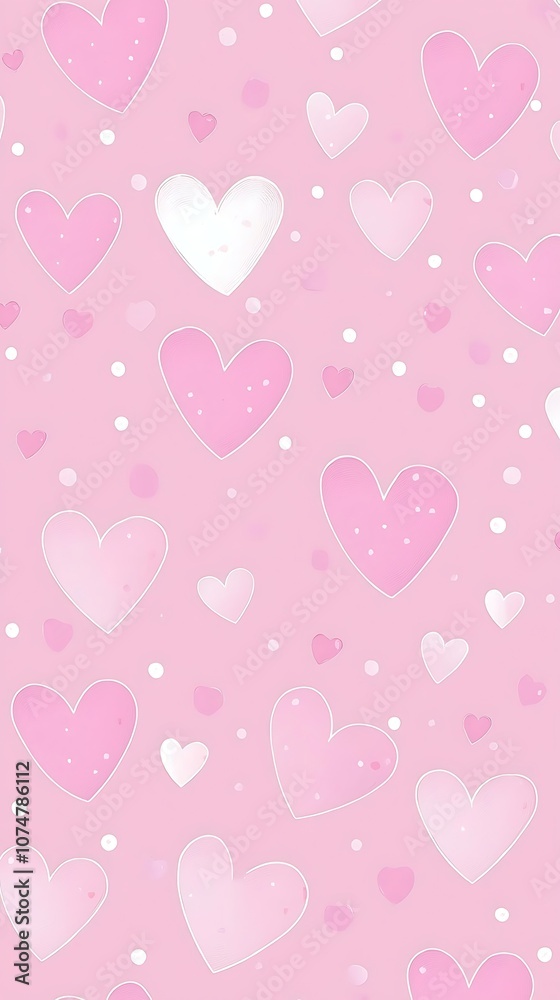 Delightful pastel pink background featuring various heart shapes in soft hues, ideal for romantic designs, Valentine's Day themes, and loving decorations. Delightful pastel pink background featuring various heart shapes in soft hues, ideal for romantic designs, Valentine's Day themes, and loving decorations.