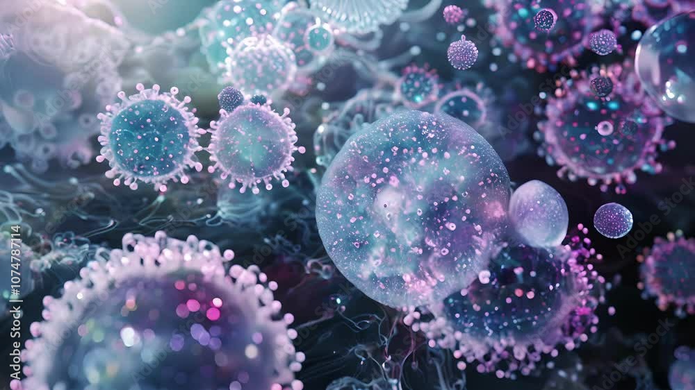 Clusters of peroxisomes concentrated near the nucleus of a cell indicating their vital role in maintaining cellular metabolism. Clusters of peroxisomes concentrated near the nucleus of a cell indicating their vital role in maintaining cellular metabolism.