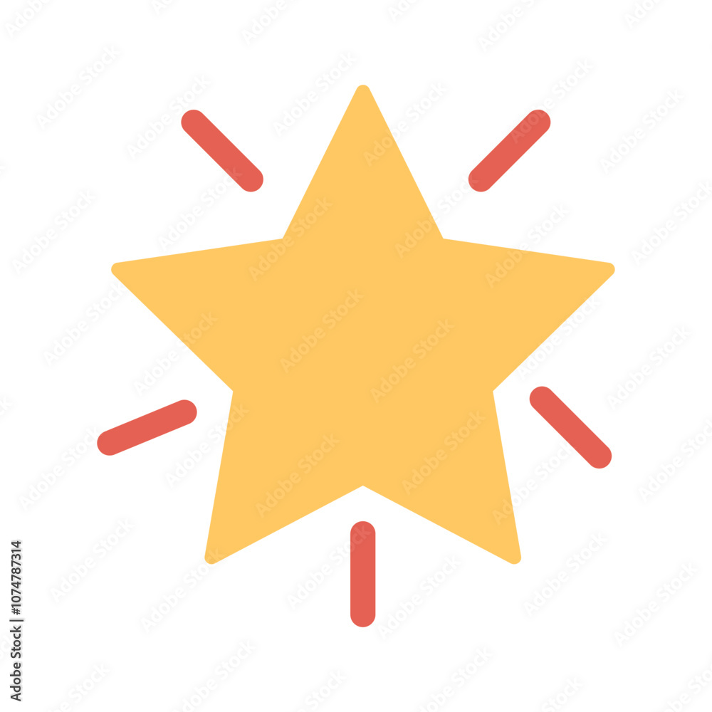 Obraz premium Glowing Star Vector Icon