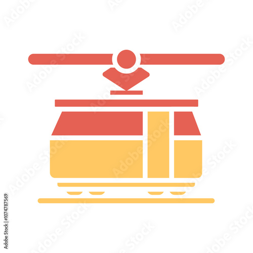 Tram Car Vector Icon