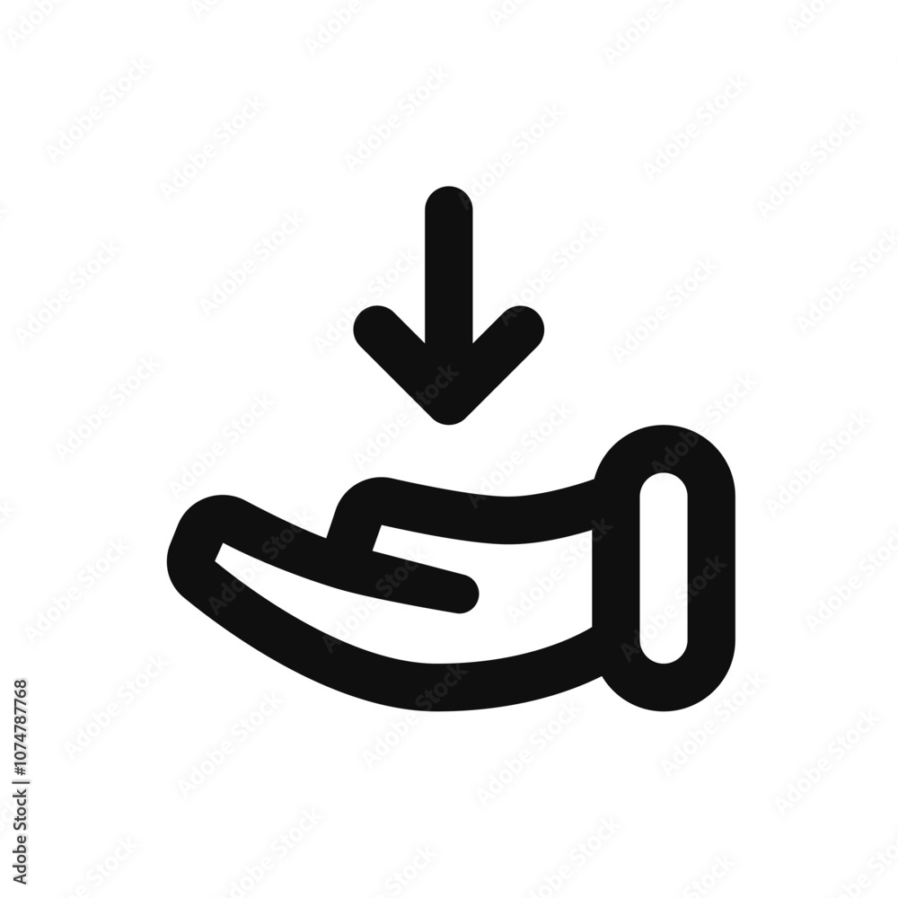 Obraz premium receive icon. Simple vector sign.