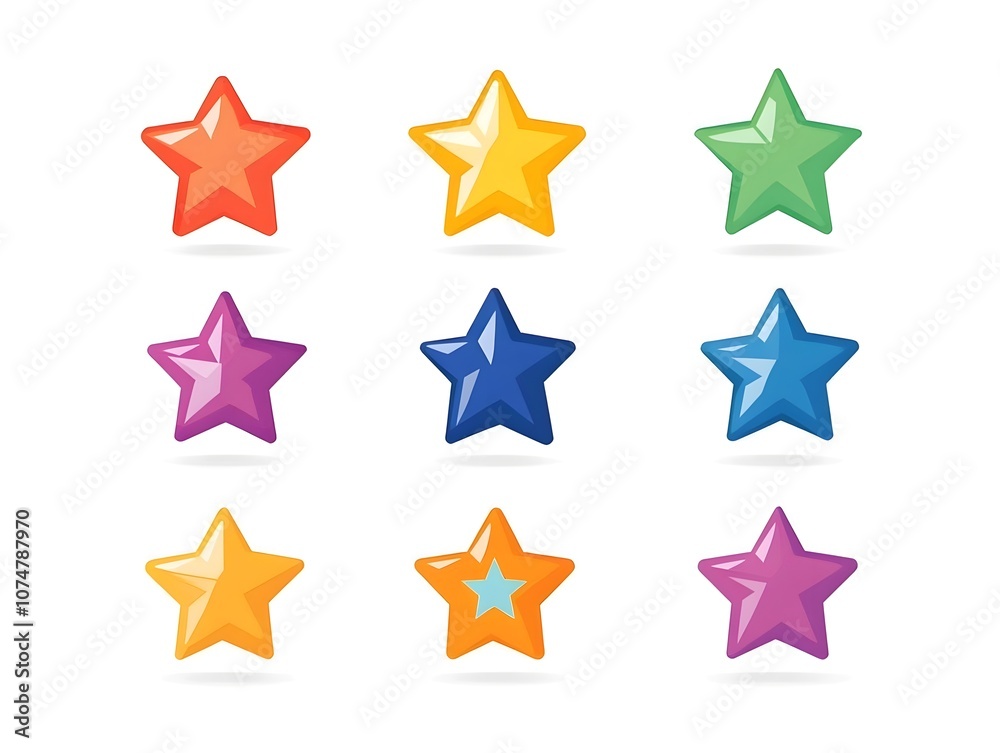 Some Colorful Star Graphic Icon logo Symbol Some Colorful Star Graphic Icon logo Symbol