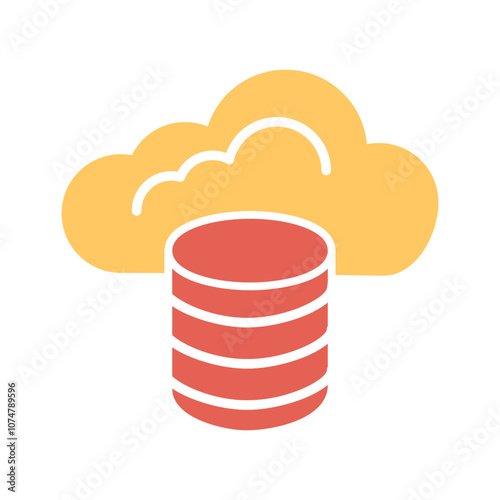 Cloud Database Vector Icon