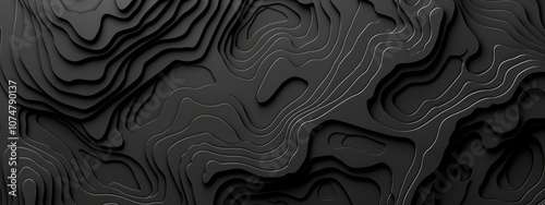 Abstract Black 3D Topography Background Texture Design