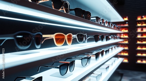 Sunglasses Display in a Retail Store