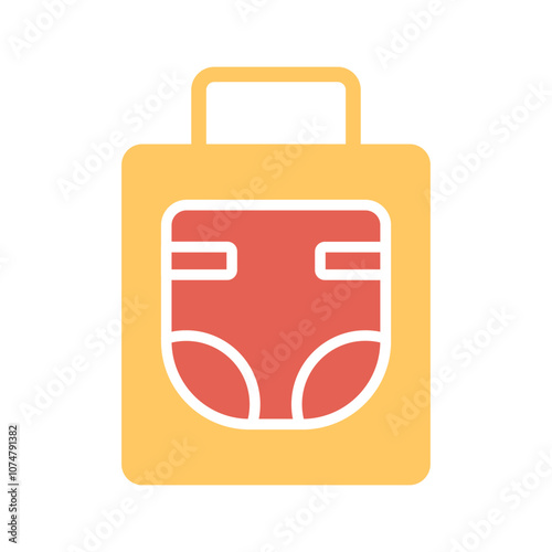 Diaper Bag Vector Icon