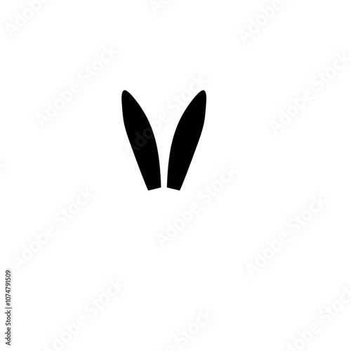 rabbit ears silhouette  photo