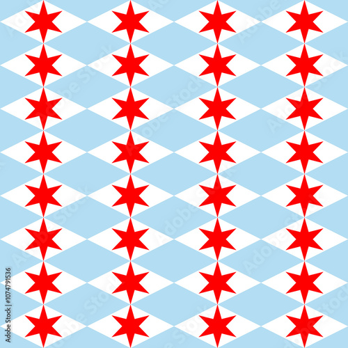 red star pattern. rhombus background for decoration. vector illustration