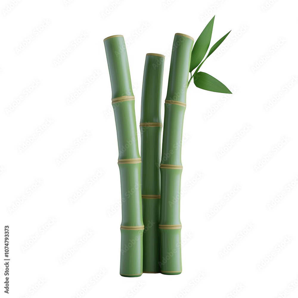 Fototapeta premium Serene Bamboo Stems Reaching Towards the Sky