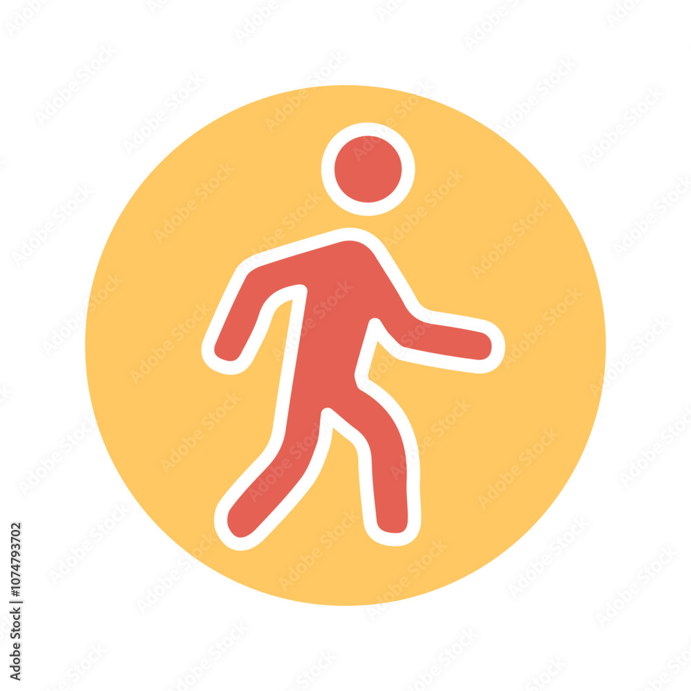 Fototapeta premium Person Walking Vector Icon