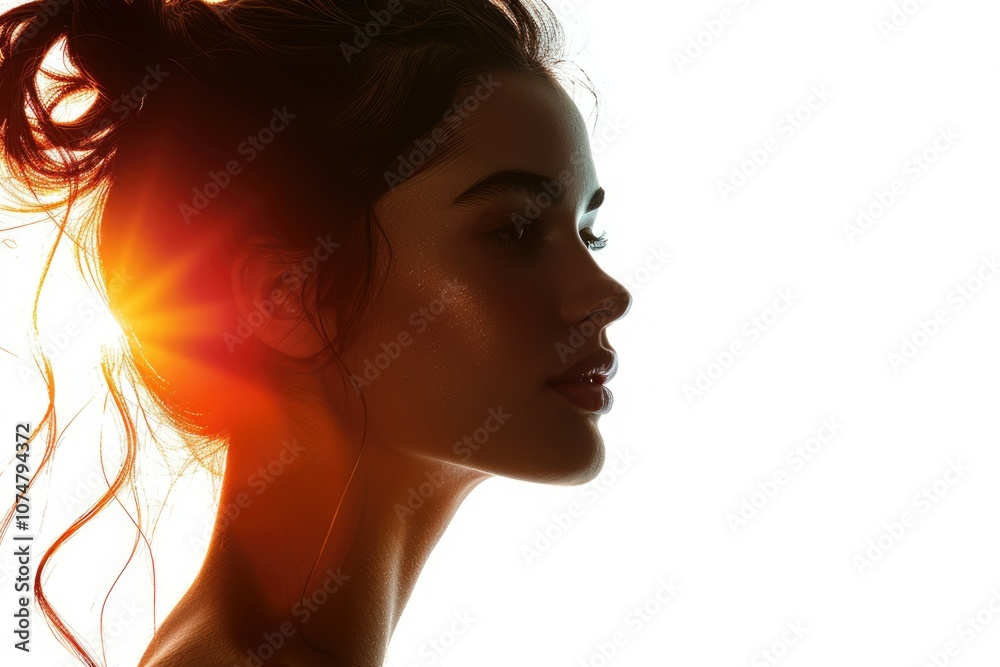 Silhouette of beautiful woman for International Womens Day design. Silhouette of beautiful woman for International Womens Day design.