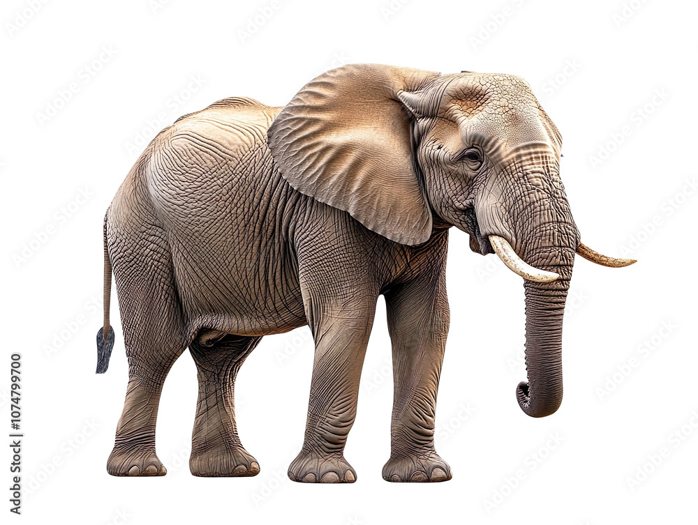 Obraz premium large elephant isolated on transparent background