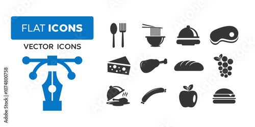 healthy food icon vector, suitable for food icons, etc
