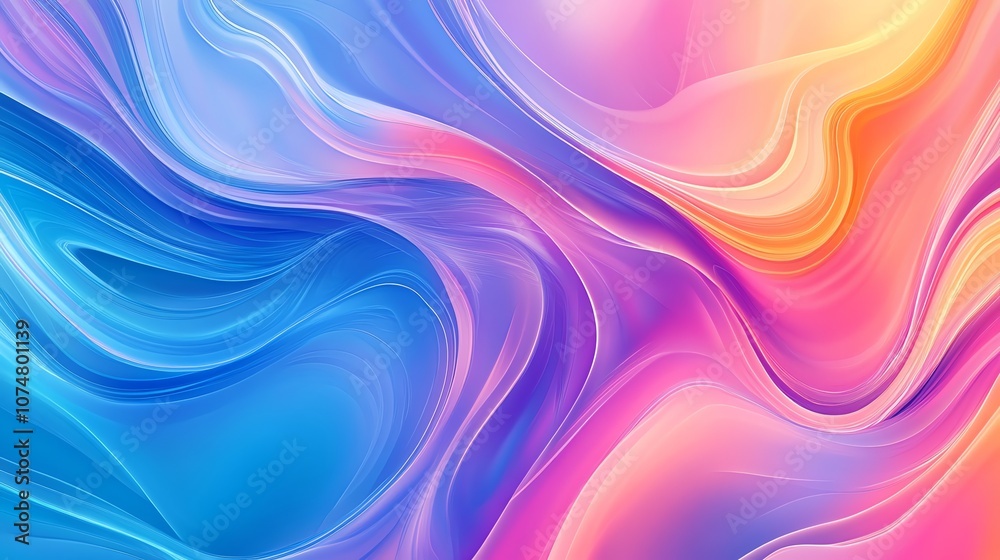 Abstract colorful background with smooth, flowing, layered shapes. Abstract colorful background with smooth, flowing, layered shapes.