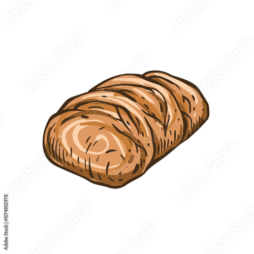 A Freshly Baked Bread Loaf Perfectly Made in Artisan Style for Your Culinary Enjoyment
