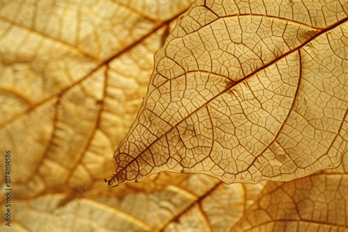 Dry leaves fiber structure close up for creative designs.