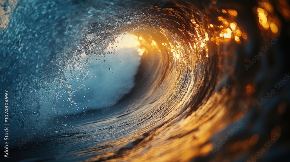 Fototapeta premium Golden Hour Wave