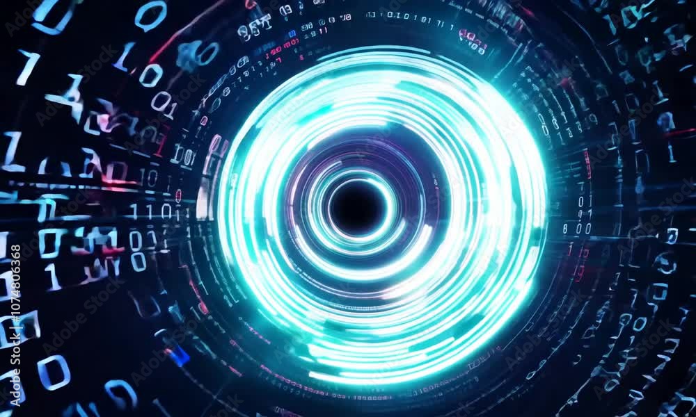 Digital Vortex: A mesmerizing abstract composition of swirling neon lights and binary code, creating a dynamic visual representation of the digital world. Digital Vortex: A mesmerizing abstract composition of swirling neon lights and binary code, creating a dynamic visual representation of the digital world.