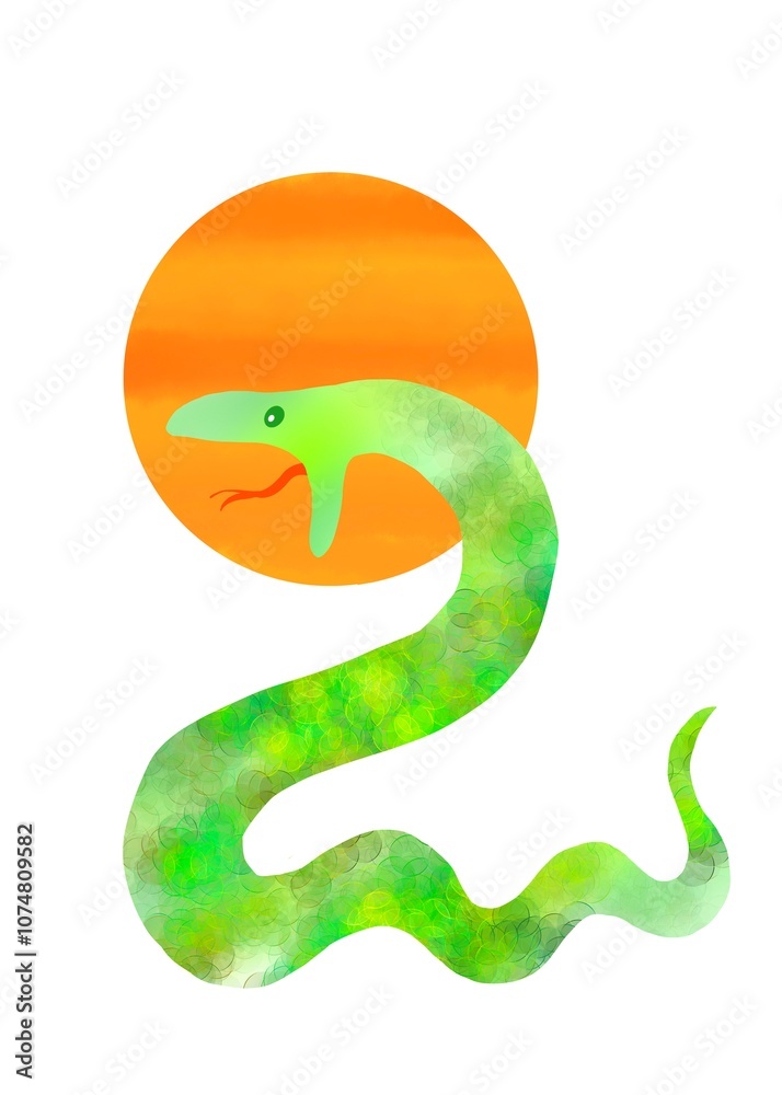 Fototapeta premium green snake 