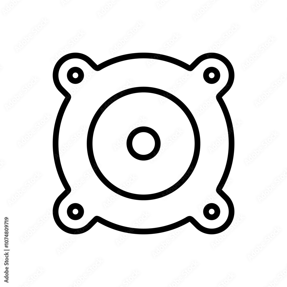 Subwoofer icon. Simple vector sign. Subwoofer icon. Simple vector sign.