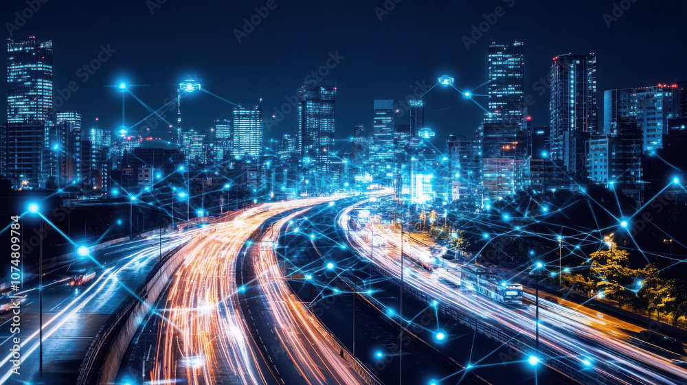 Fototapeta premium AI-Powered City