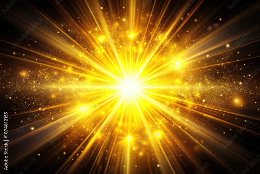 a star burst with the sun in the background a star burst with the sun in the background