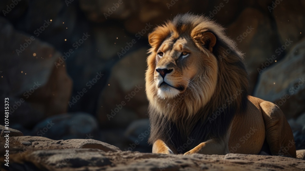 Fototapeta premium Majestic Lion, King of the Jungle