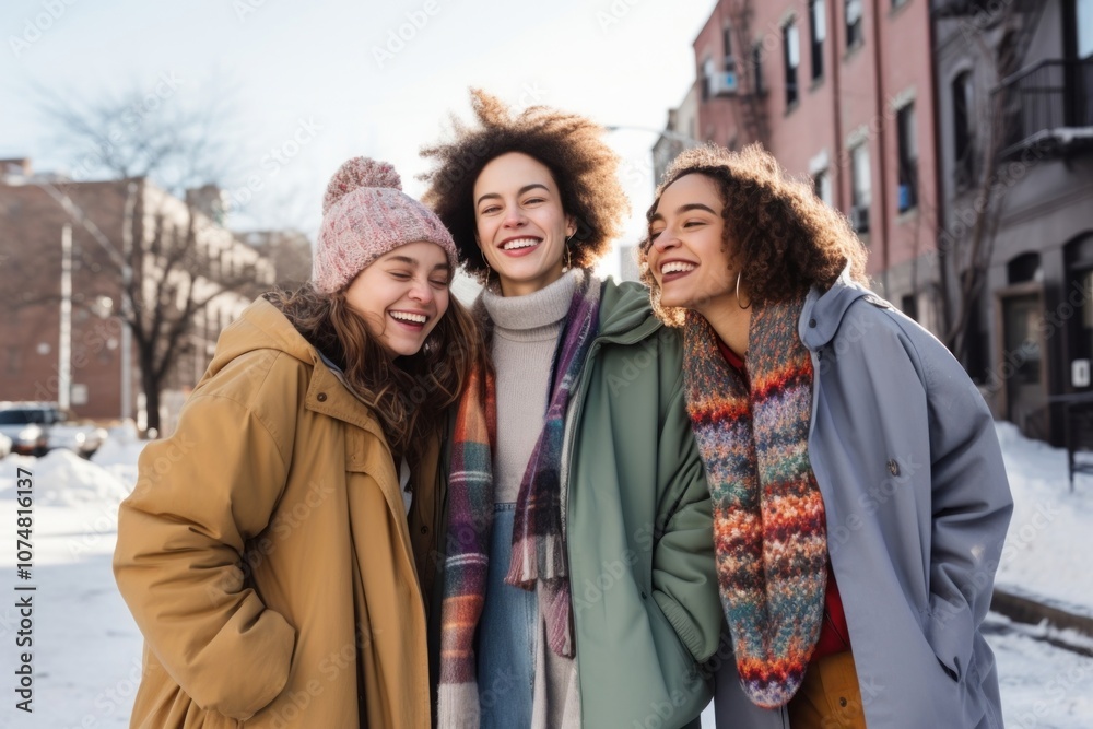 © Rawpixel.com - Laughing apparel winter female.