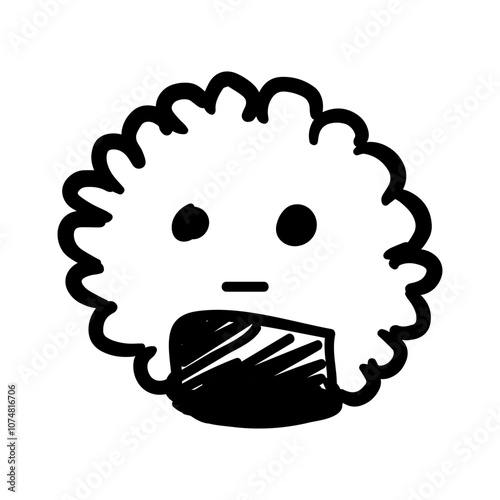 A whimsical illustration of a character with fluffy hair and a surprised expression, set against a simple background