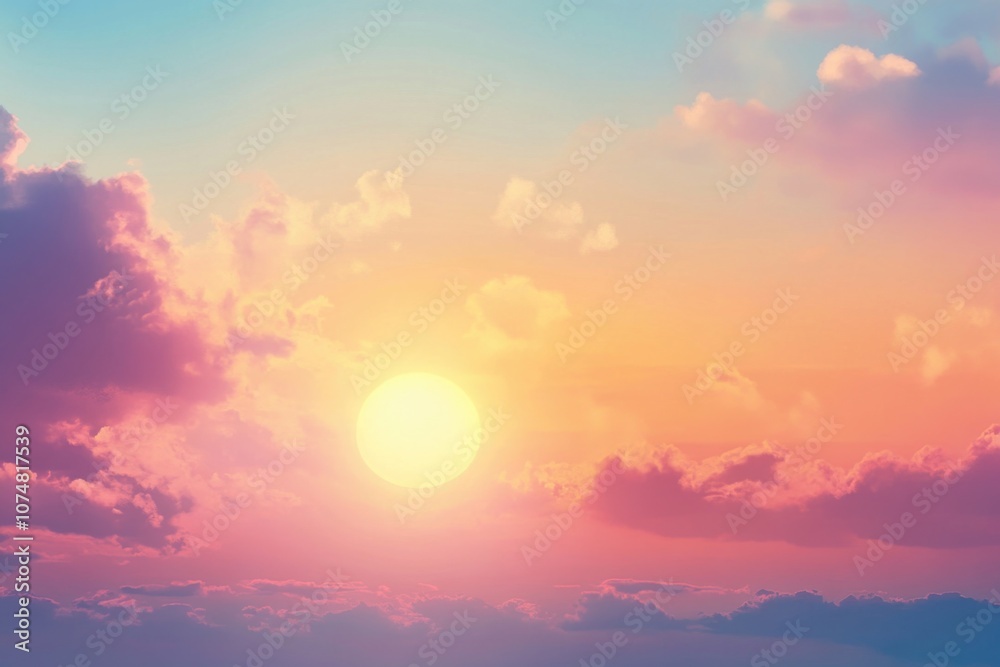 Fototapeta premium Sunset clouds sky