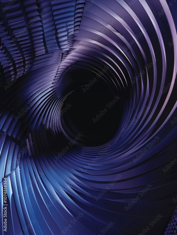 Naklejka premium Surreal Tunnel into Abstract Dimension