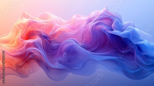 Abstract Purple and Orange Flowing Lines Background