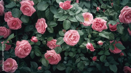 Vivid Pink Roses Garden