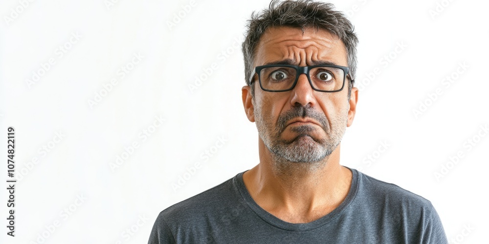 Stressed Man's Face Stressed Man's Face