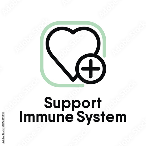 Support Immune System vector information sign