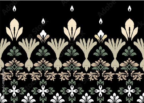 Ikat floral paisley embroidery ethnic traditional pattern 
Pattern abstract geometric ethnic oriental ikat seamless vector traditional
 design Indian style decorative carpet curtain pillow geometric