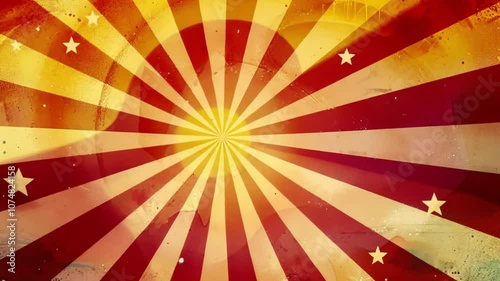 circus style big top moving background red and gold