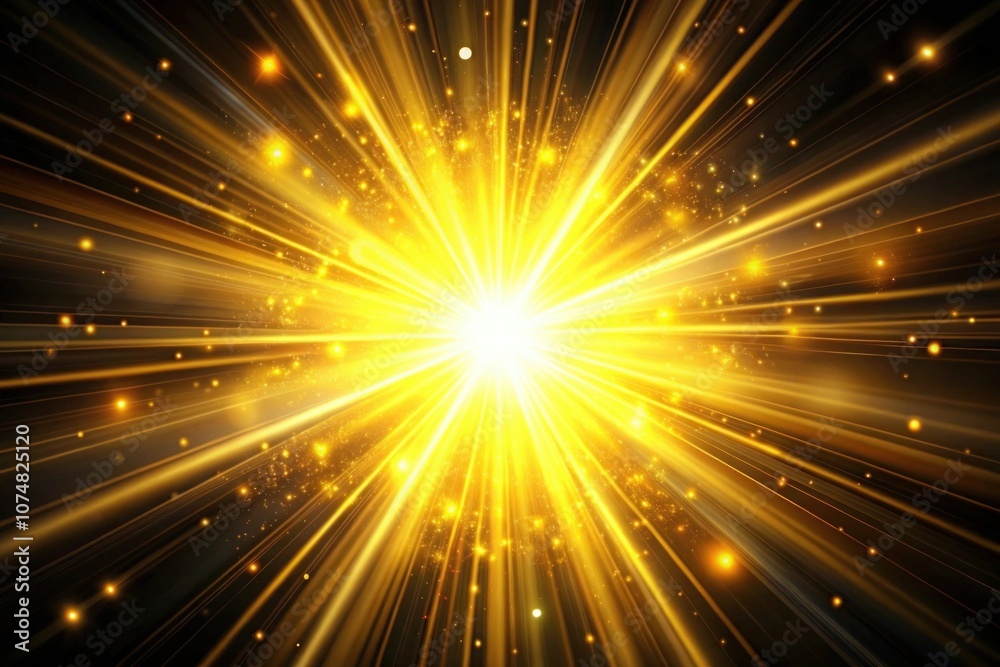 a star burst with the sun and stars on a black background a star burst with the sun and stars on a black background