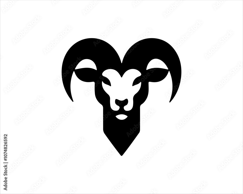 Naklejka premium head of a goat