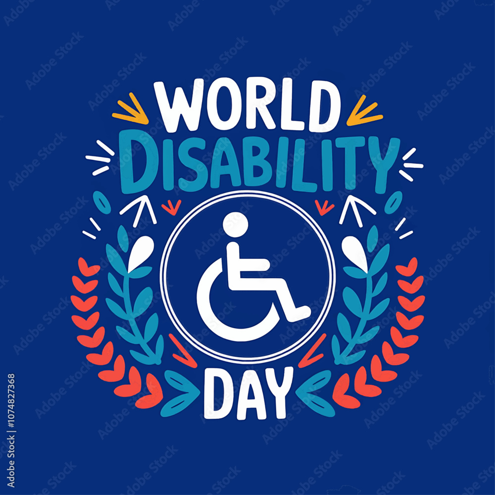Celebrating International Day of Persons with Disabilities - Blue Background with Icon, Ideal for Advocacy and Awareness Campaigns Supporting Disability Rights and Inclusion Celebrating International Day of Persons with Disabilities - Blue Background with Icon, Ideal for Advocacy and Awareness Campaigns Supporting Disability Rights and Inclusion
