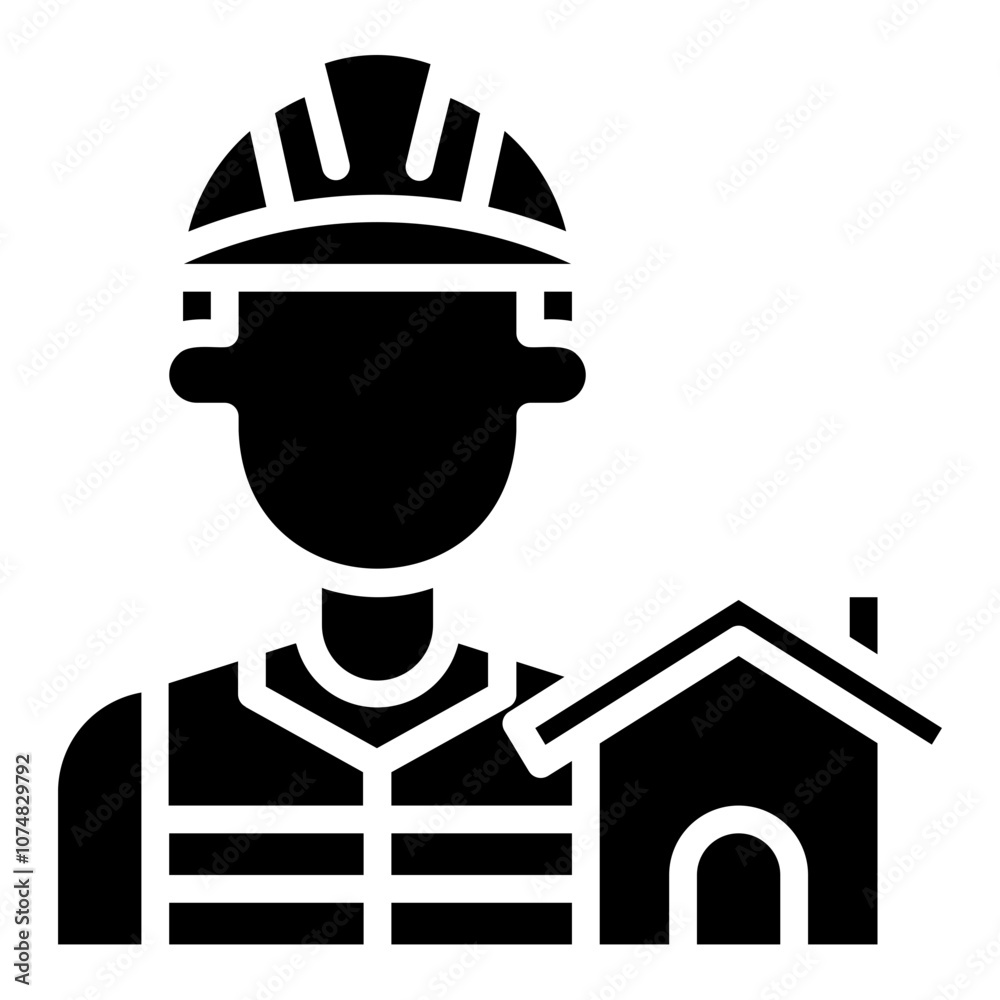 house builder. vector single icon with a solid style. suitable for any purpose. for example: website design, mobile app design, logo, etc. house builder. vector single icon with a solid style. suitable for any purpose. for example: website design, mobile app design, logo, etc.