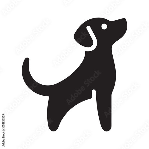 Dog collection, sticker,  Dog outline , Sitting dog silhouette vector, icon, symbol isolated on white background.