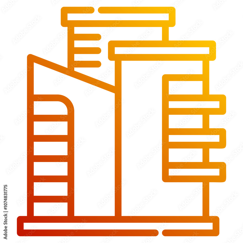 condominium building. vector single icon with a dashed line gradient style. suitable for any purpose. for example: website design, mobile app design, logo, etc. condominium building. vector single icon with a dashed line gradient style. suitable for any purpose. for example: website design, mobile app design, logo, etc.
