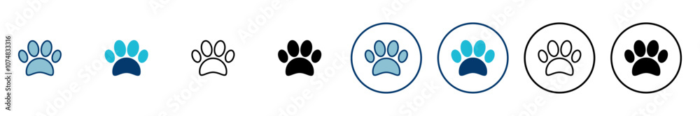 Paw icon vector isolated on white background. Paw Print icon