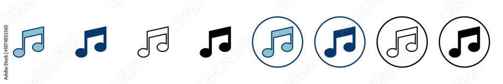 Music icon vector isolated on white background, music vector icon, Melody, song, note, sound, audio sign Music icon vector isolated on white background, music vector icon, Melody, song, note, sound, audio sign