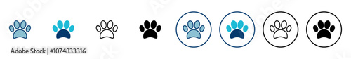 Paw icon vector isolated on white background. Paw Print icon
