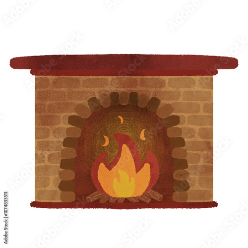 Cute firebricks illustration photo