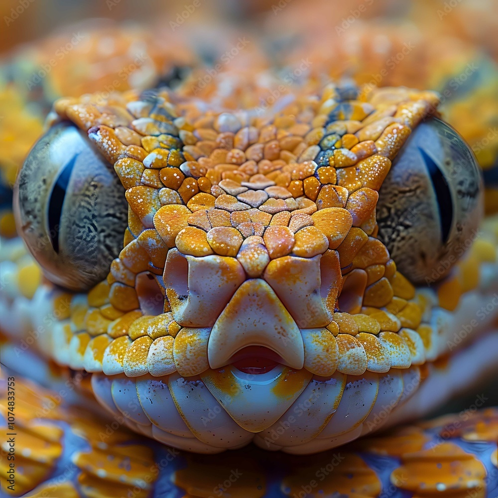 Fototapeta premium Intricate patterns of a snake’s skin