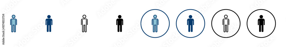 Man icon vector isolated on white background. male icon vector. human symbol